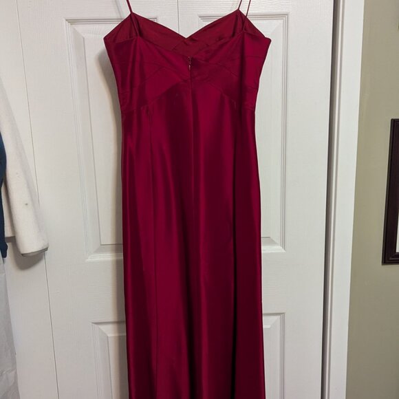 Red Silk Dress - Picture 3 of 5